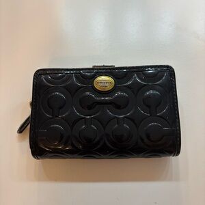 Coach Black glossy Wallet